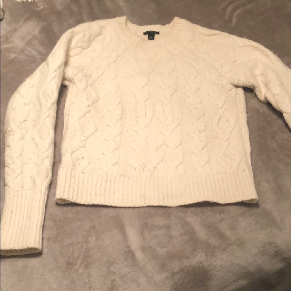 Ivory lambs wool sweater by Ann Taylor